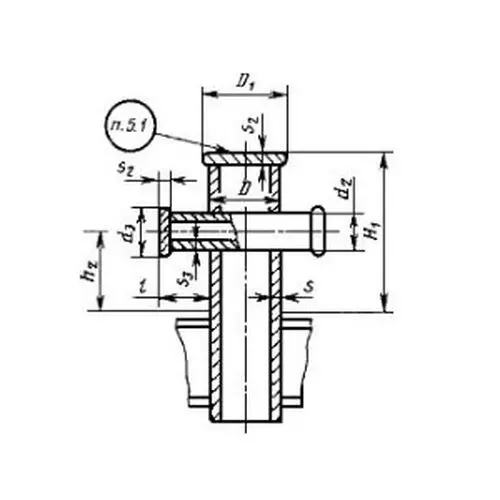 Крестовой однотумбовый кнехт 140 мм ГОСТ 11265-73